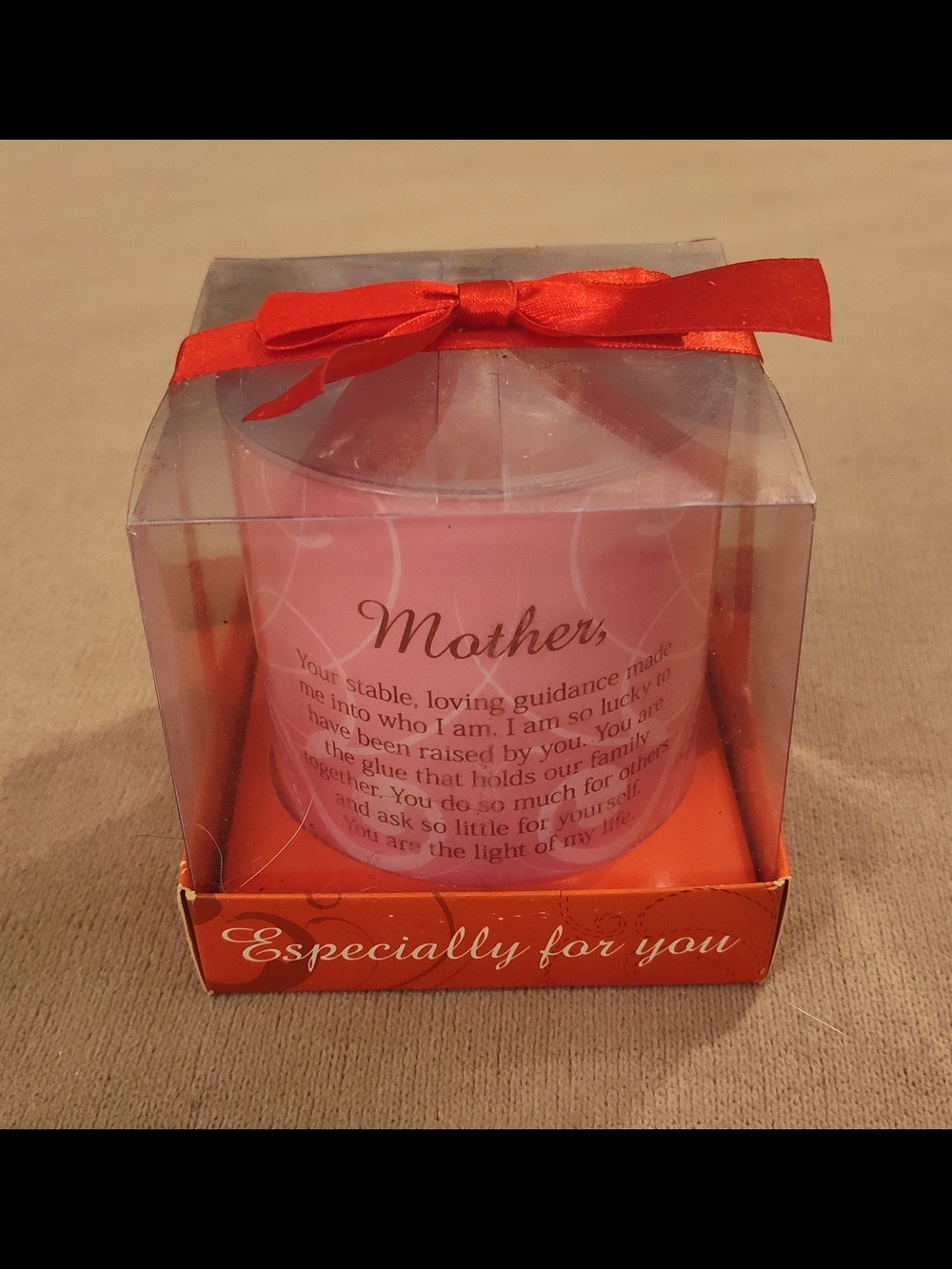 NWT! Mother Gift Pink Scented Candle - Especially For You